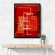 Two Abstract Red Squares In Rothko Style Wall Art