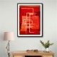 Two Abstract Red Squares In Rothko Style Wall Art