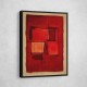 Red Abstract Squares In Rothko Style Wall Art