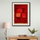 Red Abstract Squares In Rothko Style Wall Art