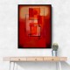 Red Abstract Squares In Rothko Style 2 Wall Art