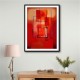 Red Abstract Squares In Rothko Style 2 Wall Art