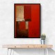 Red Abstract Squares In Rothko Style Wall Art