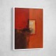 Dark Red Abstract Squares In Rothko Style Wall Art