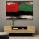 Black & Red, Green 2 Abstract Squares In Rothko Style Wall Art
