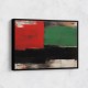 Black & Red, Green 2 Abstract Squares In Rothko Style Wall Art