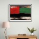 Black & Red, Green 2 Abstract Squares In Rothko Style Wall Art