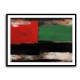 Black & Red, Green 2 Abstract Squares In Rothko Style Wall Art
