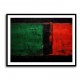 Black & Red, Green 3 Abstract Squares In Rothko Style Wall Art