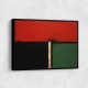 Black, Green & Red Abstract Squares In Rothko Style Wall Art