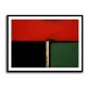 Black, Green & Red Abstract Squares In Rothko Style Wall Art