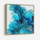 Alcohol Ink Light Blue 2 Abstract Wall Art