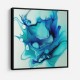 Alcohol Ink Light Blue 4 Abstract Wall Art