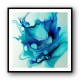 Alcohol Ink Light Blue 4 Abstract Wall Art