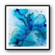 Alcohol Ink Light Blue 5 Abstract Wall Art
