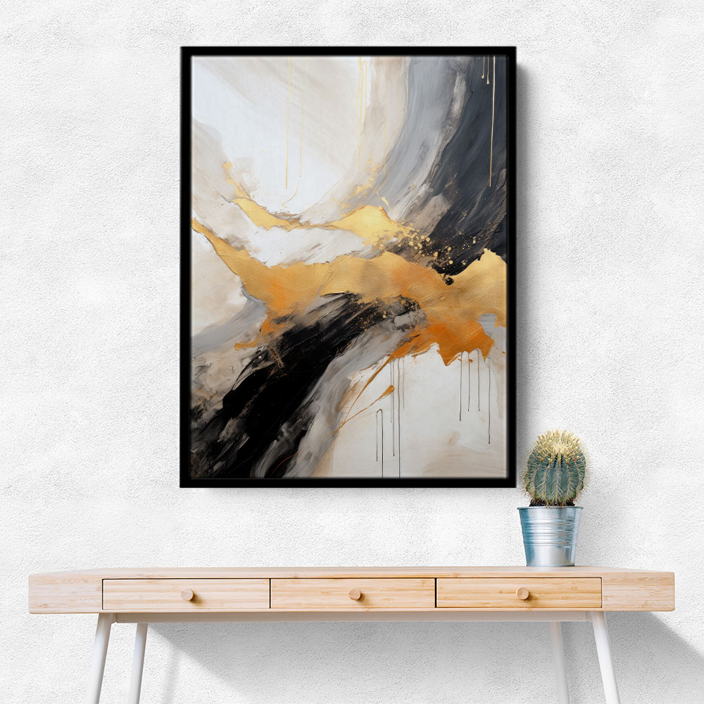 Black Stroke Abstract Wall Art