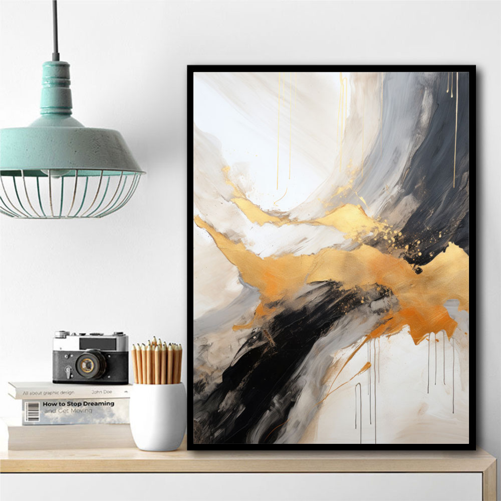 Black Stroke Abstract Wall Art