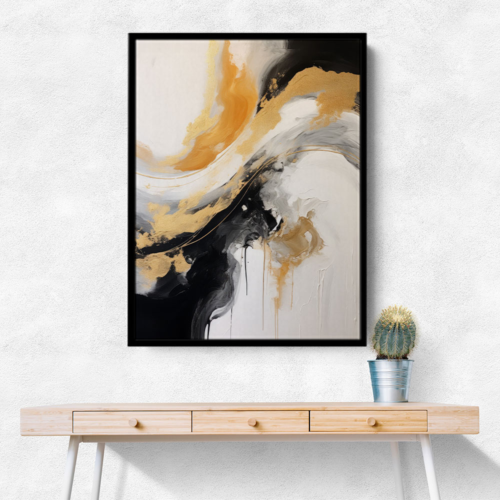 Black Stroke Abstract 2 Wall Art