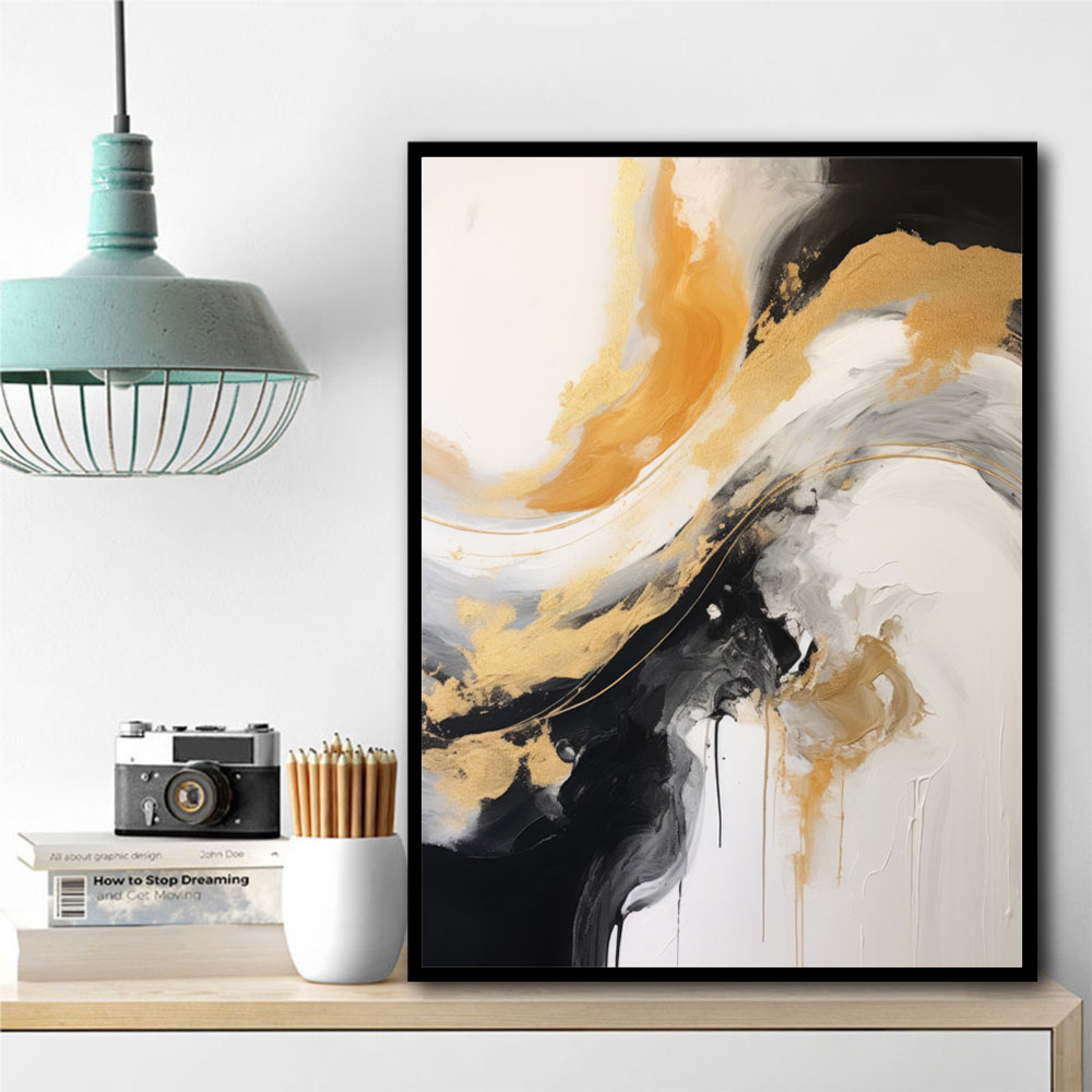 Black Stroke Abstract 2 Wall Art