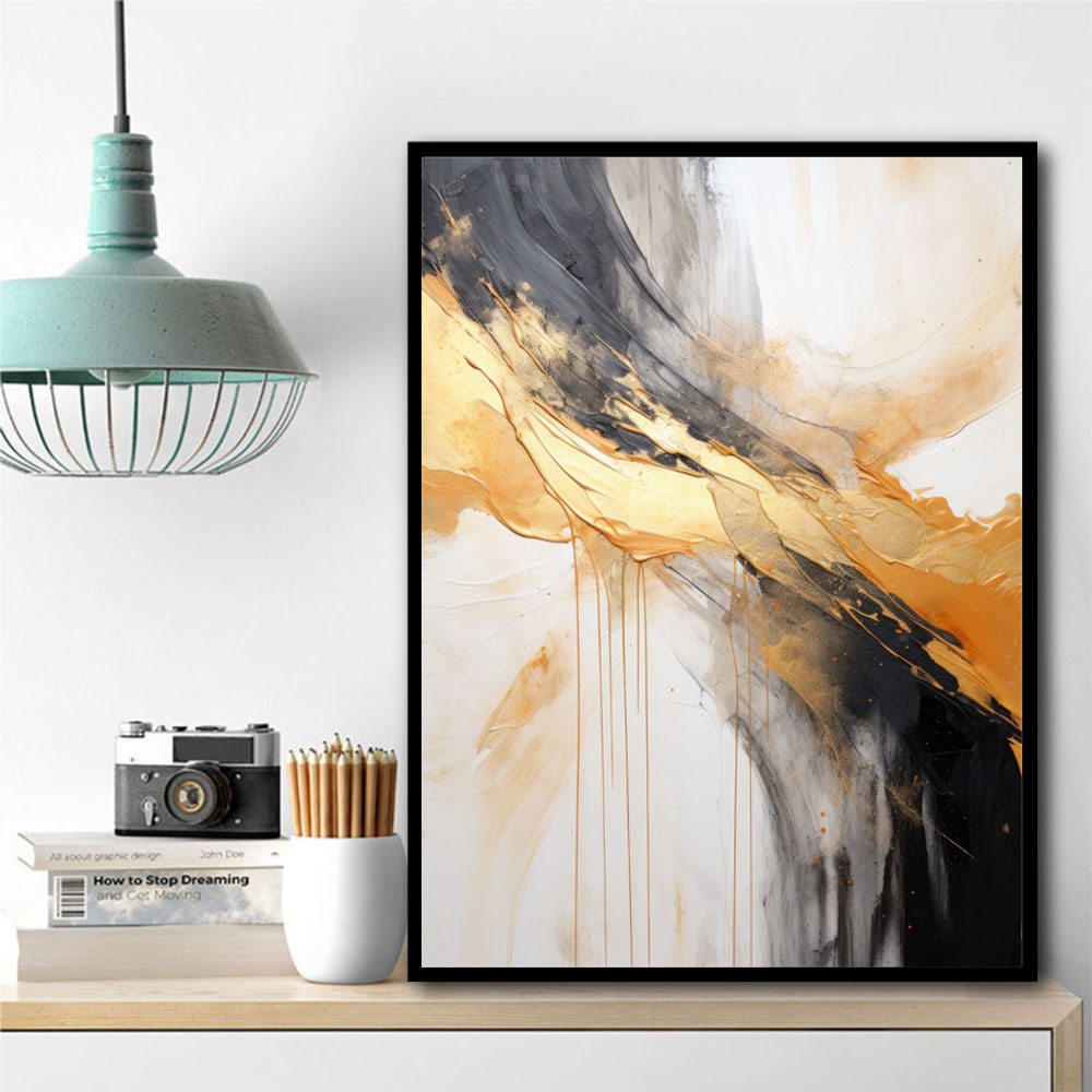 Black Stroke Abstract 6 Wall Art