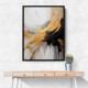 Strokes Black & Gold Abstract 6 Wall Art
