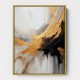 Strokes Black & Gold Abstract 6 Wall Art