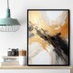 Strokes Black & Gold Abstract 7 Wall Art