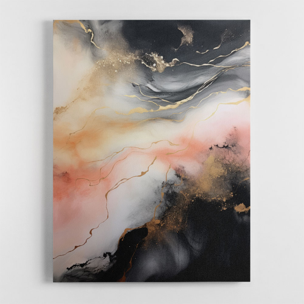 Rose Gold Abstract 6 Wall Art