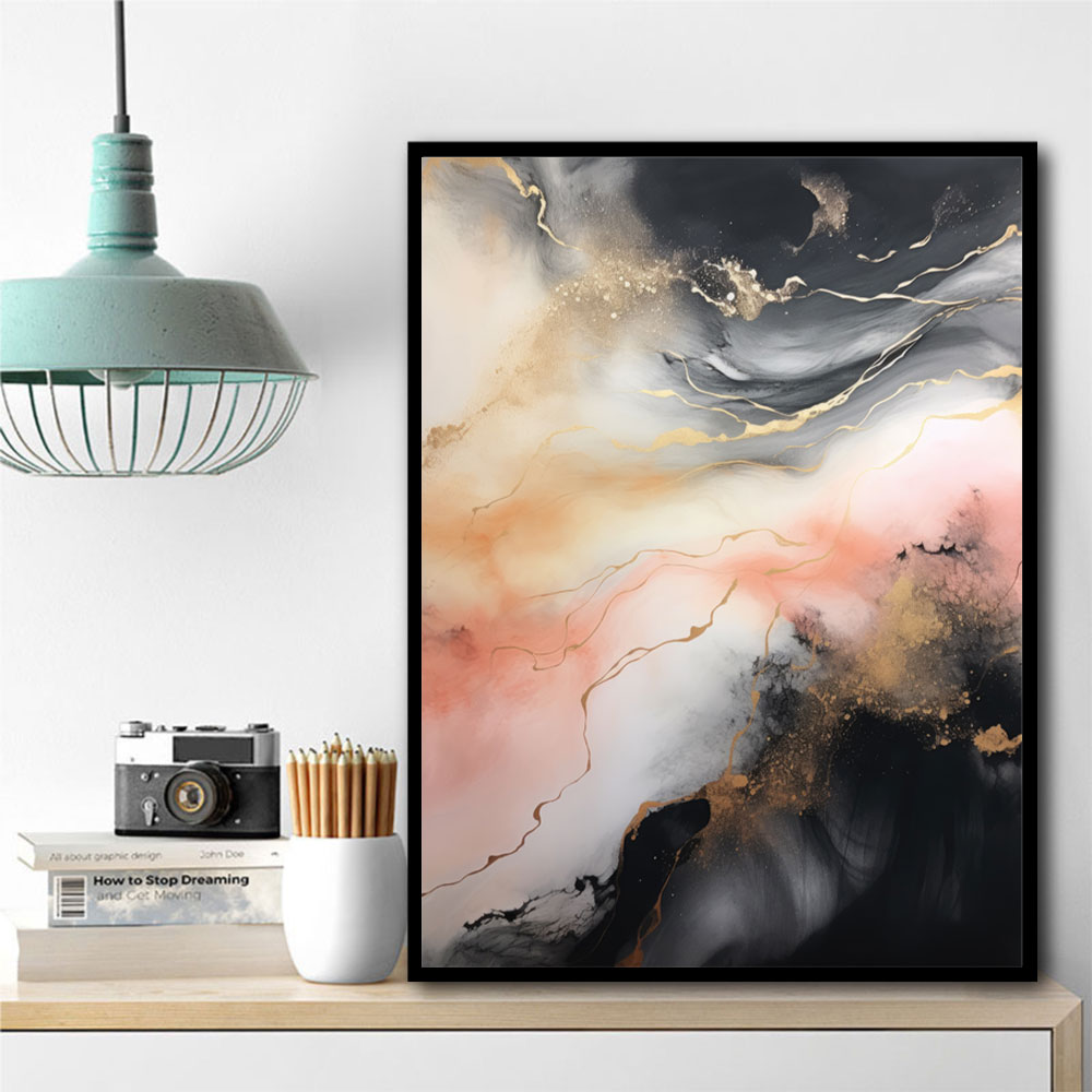 Rose Gold Abstract 6 Wall Art
