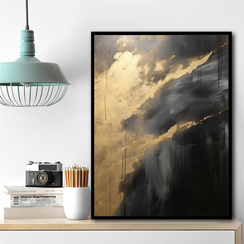 Black Stroke Abstract 19 Wall Art