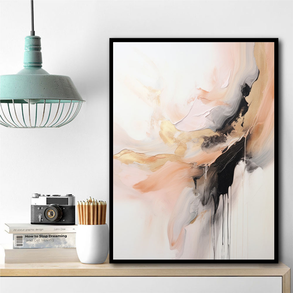 Rose Gold Abstract 4 Wall Art