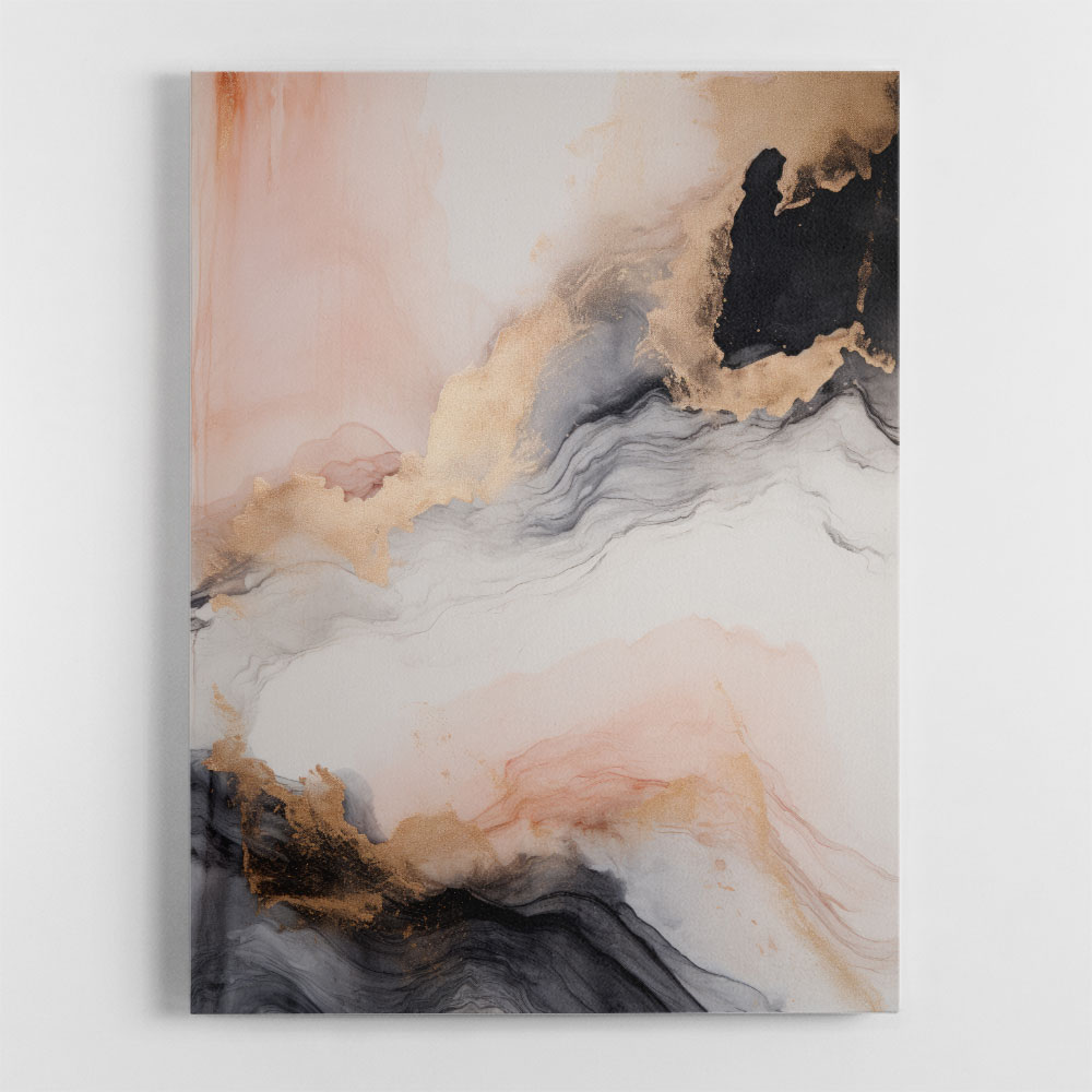 Rose Gold Abstract 3 Wall Art