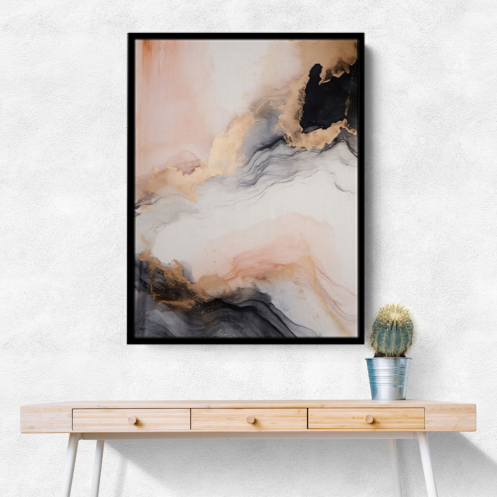 Rose Gold Abstract 3 Wall Art