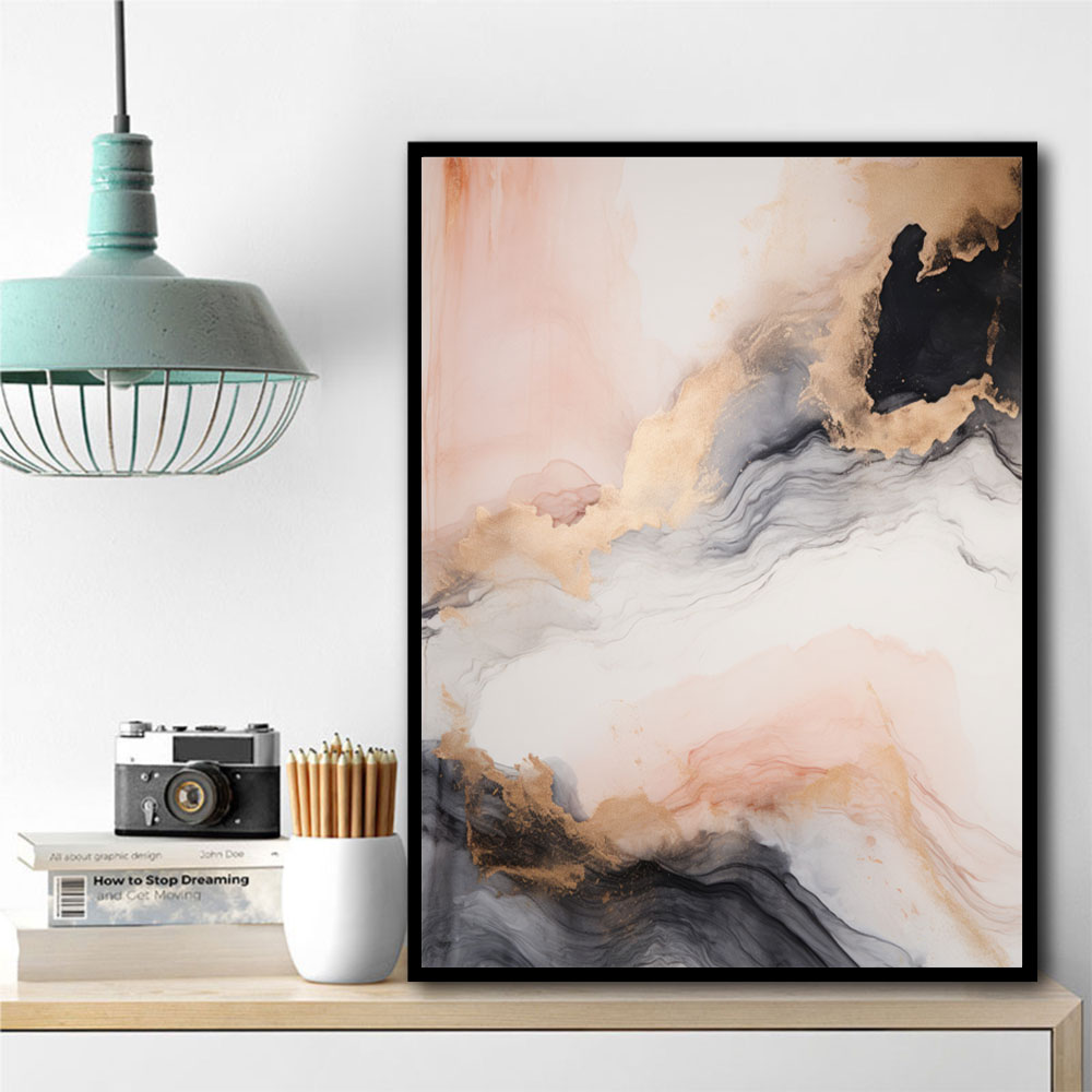 Rose Gold Abstract 3 Wall Art
