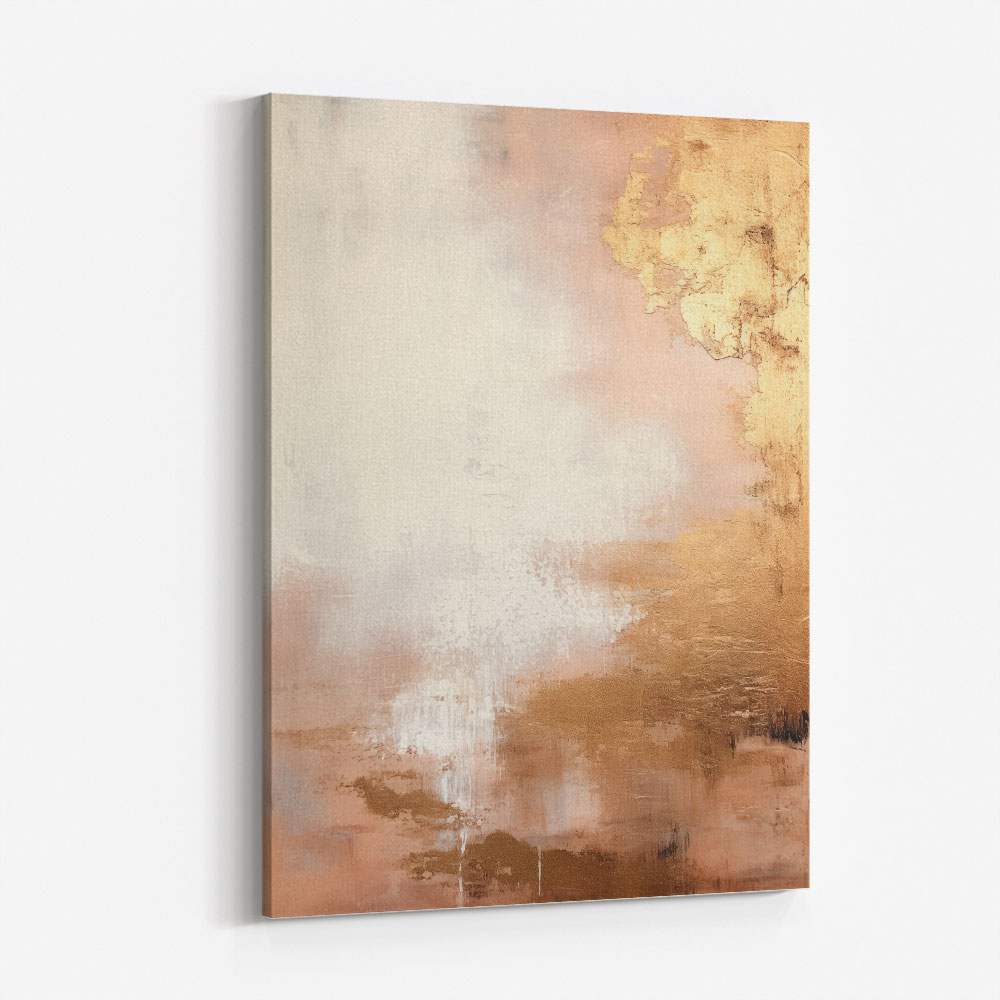 Rose Gold Abstract 1 Wall Art