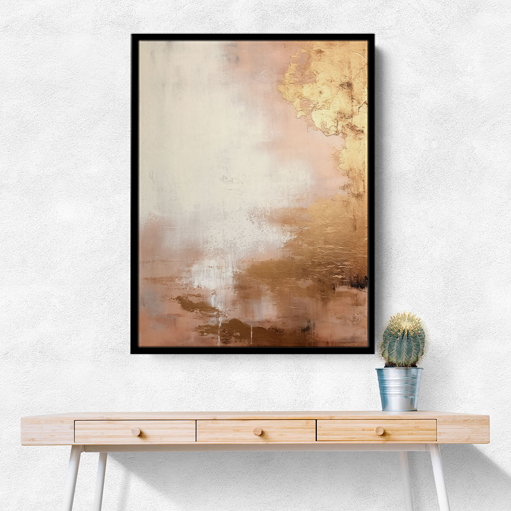 Rose Gold Abstract 1 Wall Art