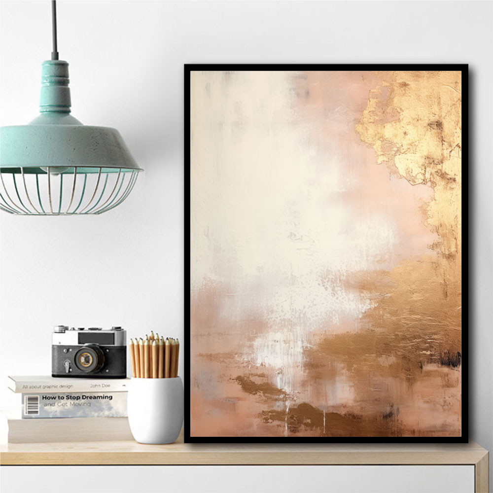Rose Gold Abstract 1 Wall Art