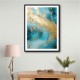 Turquoise & Gold 1 Abstract Wall Art