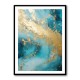 Turquoise & Gold 1 Abstract Wall Art