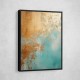 Turquoise & Gold 3 Abstract Wall Art
