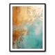Turquoise & Gold 3 Abstract Wall Art