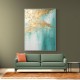 Turquoise & Gold 4 Abstract Wall Art