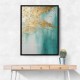 Turquoise & Gold 4 Abstract Wall Art