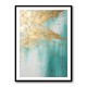 Turquoise & Gold 4 Abstract Wall Art