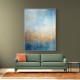 Blue & Gold Abstract Wall Art