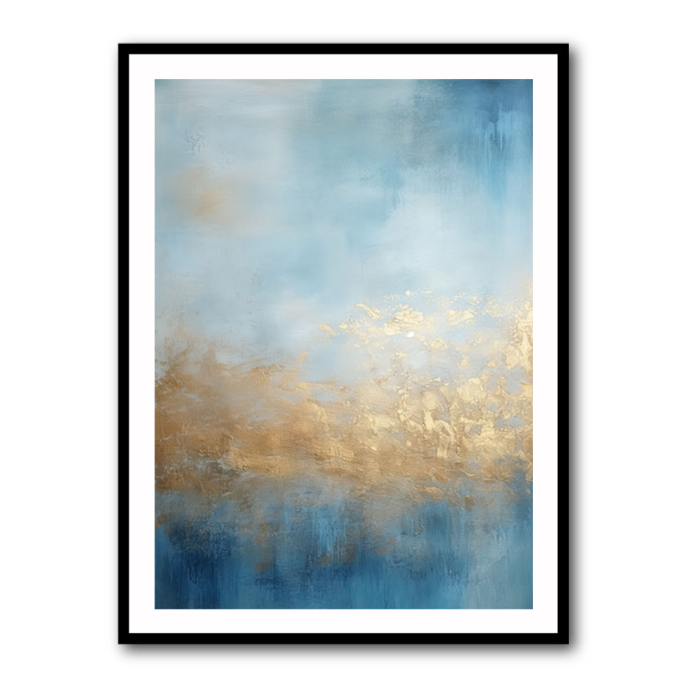 Blue & Gold Abstract Wall Art