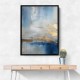 Blue & Gold Abstract 1 Wall Art