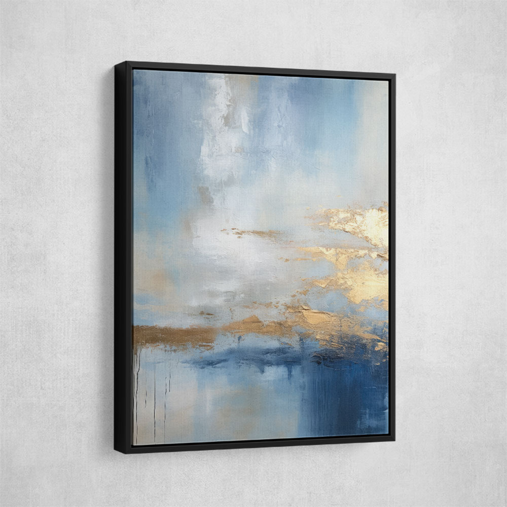 Blue & Gold Abstract 1 Wall Art