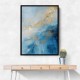 Blue & Gold Abstract 2 Wall Art