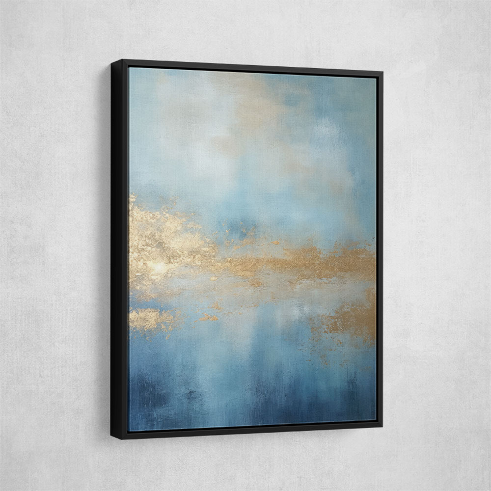 Blue & Gold Abstract 3 Wall Art